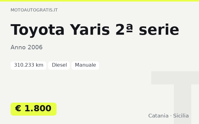 Toyota Yaris 2ª serie