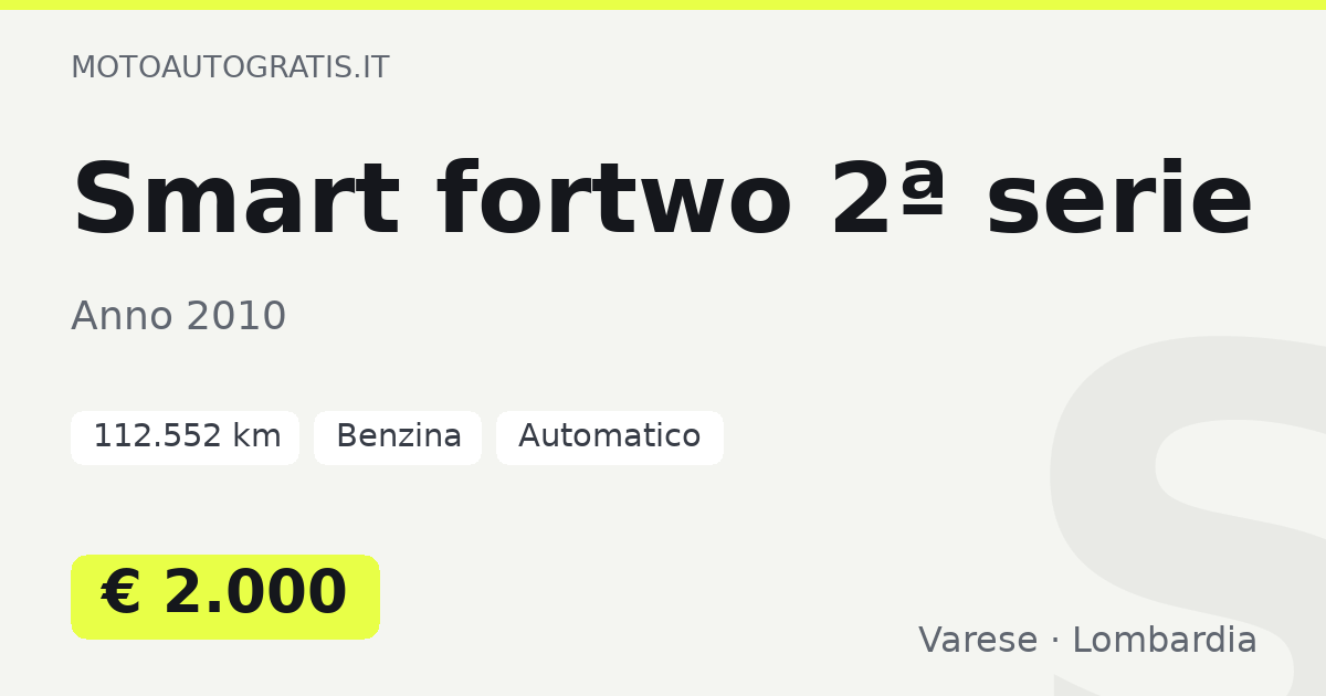 Smart fortwo 2ª serie