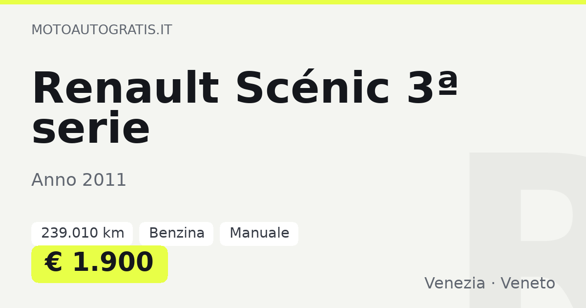 Renault Scénic 3ª serie