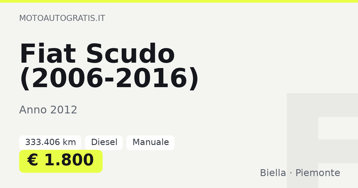 Fiat Scudo (2006-2016)