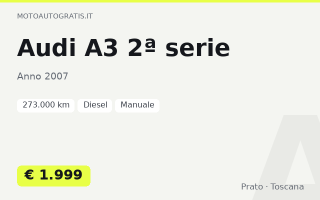 Audi A3 2ª serie