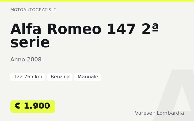 Alfa Romeo 147 2ª serie