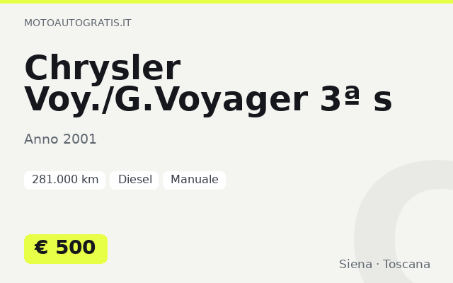 Chrysler Voy./G.Voyager 3ª s
