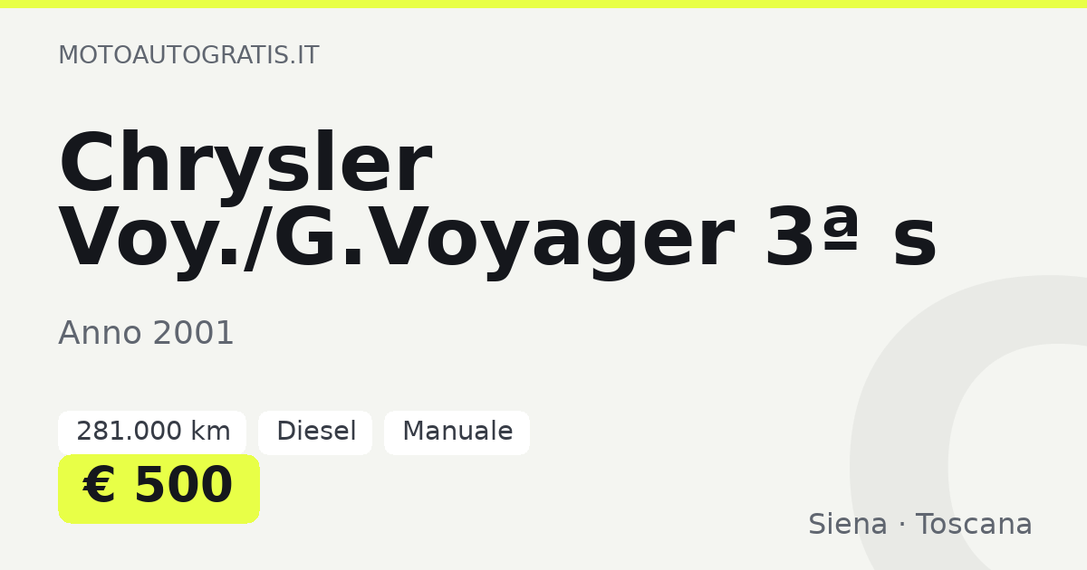 Chrysler Voy./G.Voyager 3ª s