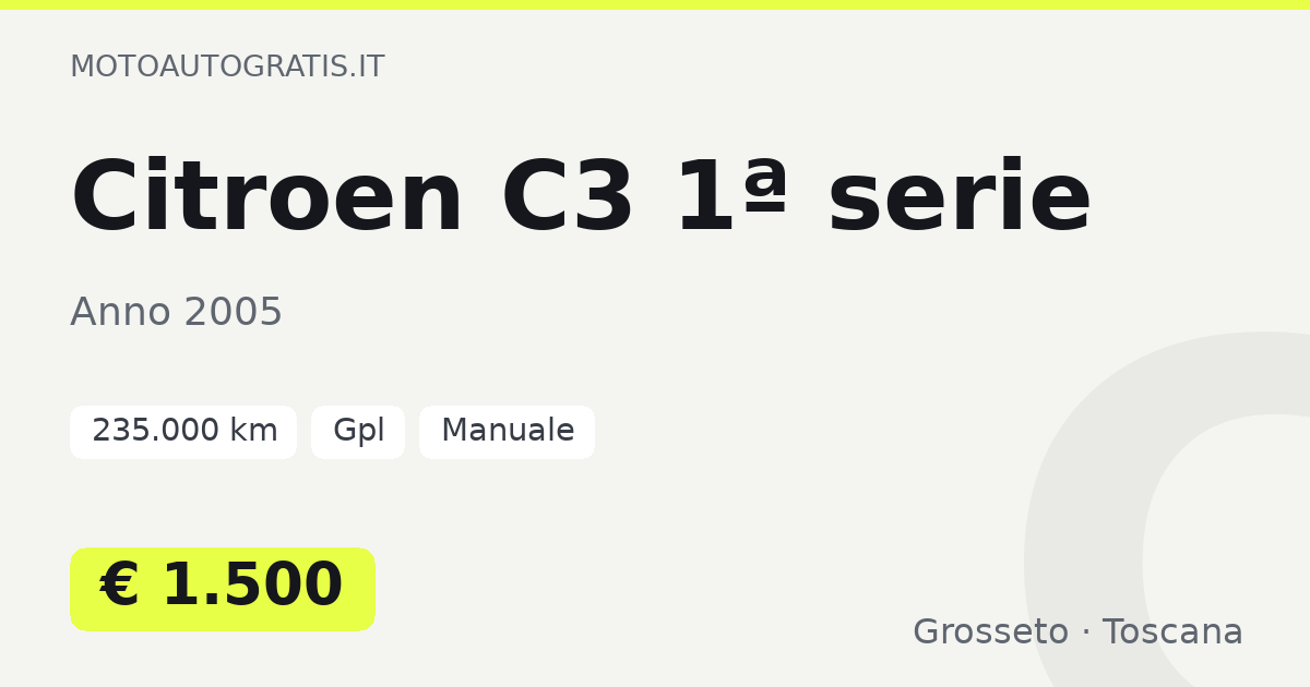 Citroen C3 1ª serie