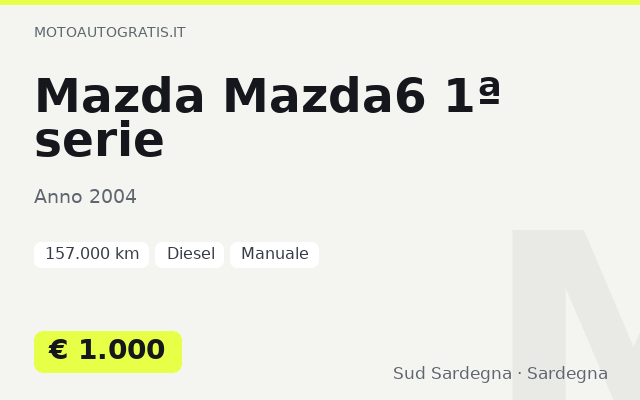 Mazda Mazda6 1ª serie
