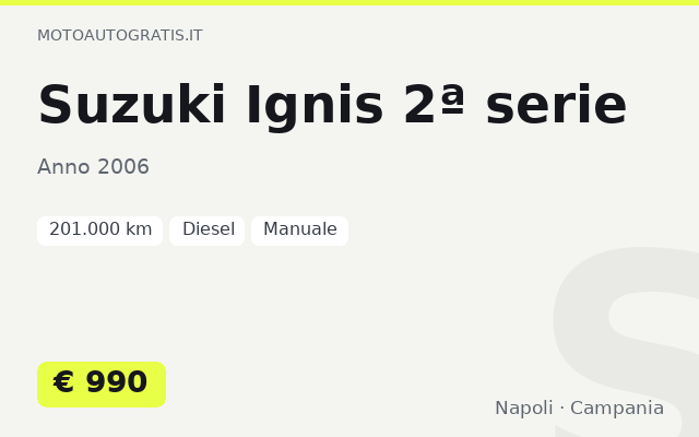 Suzuki Ignis 2ª serie