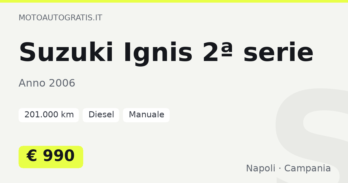Suzuki Ignis 2ª serie