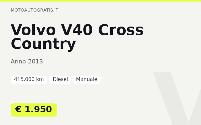 Volvo V40 Cross Country