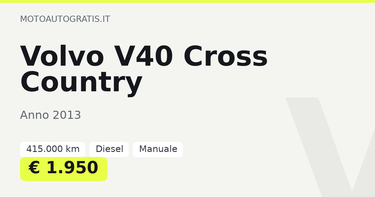 Volvo V40 Cross Country