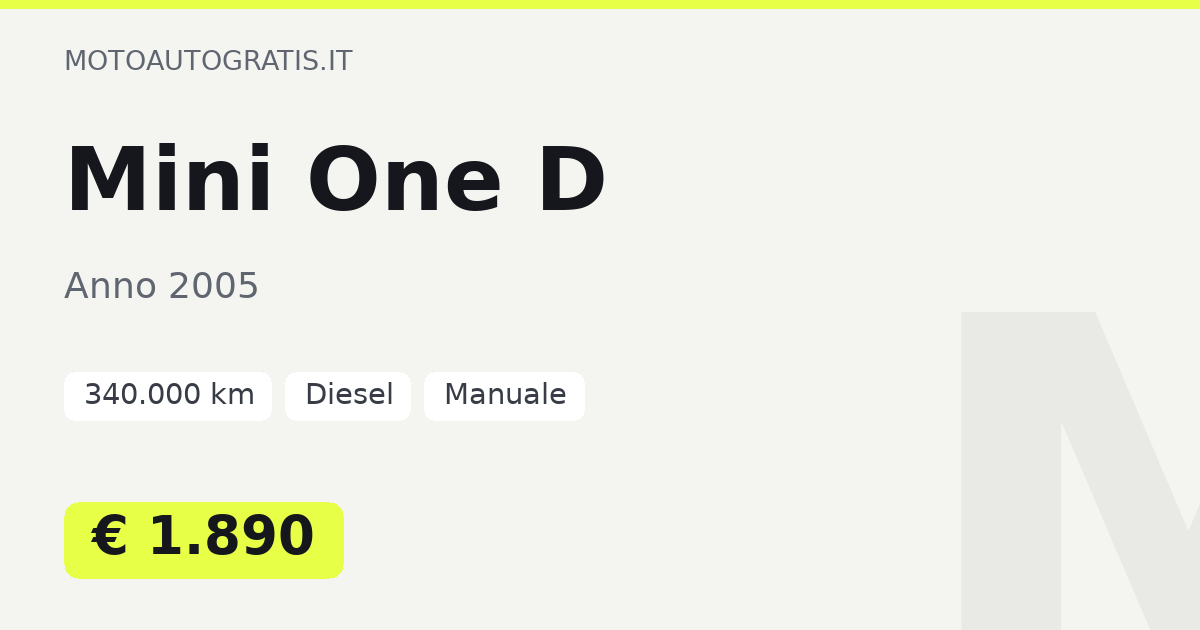 Mini One D