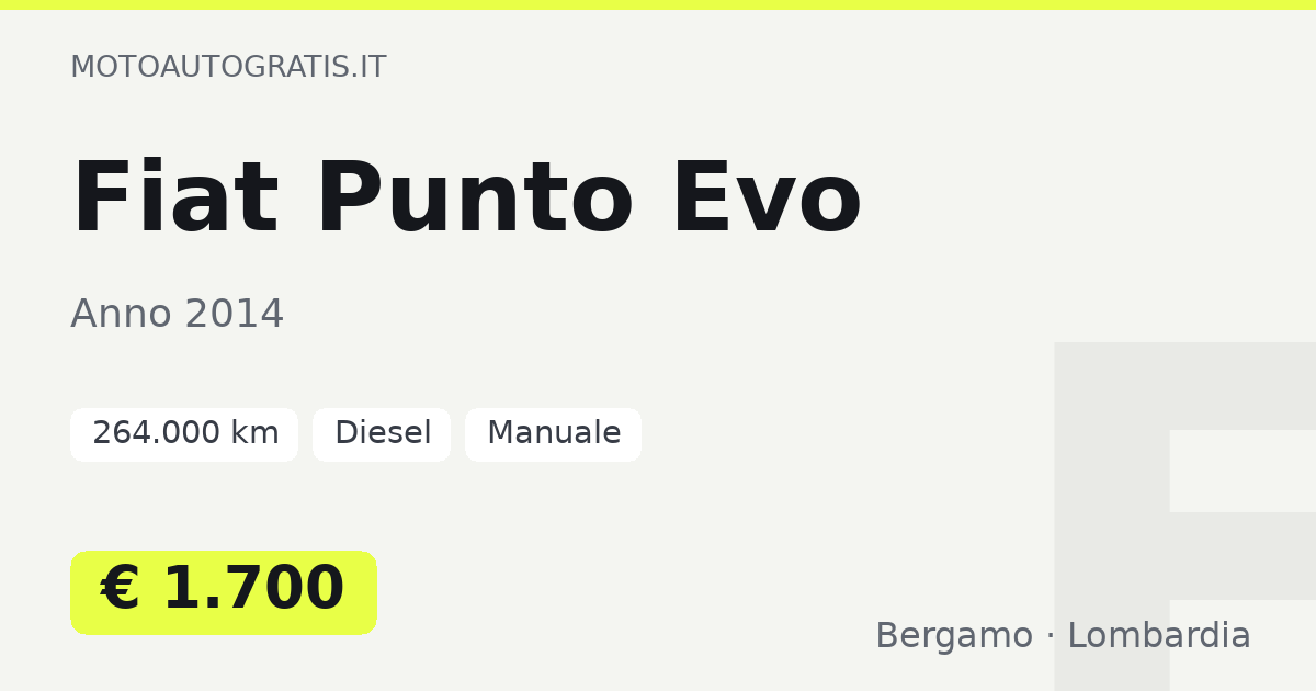 Fiat Punto Evo