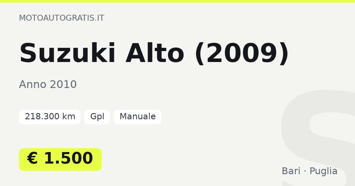 Suzuki Alto (2009)