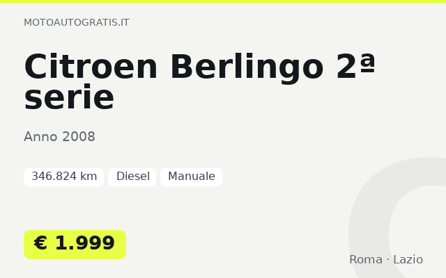 Citroen Berlingo 2ª serie