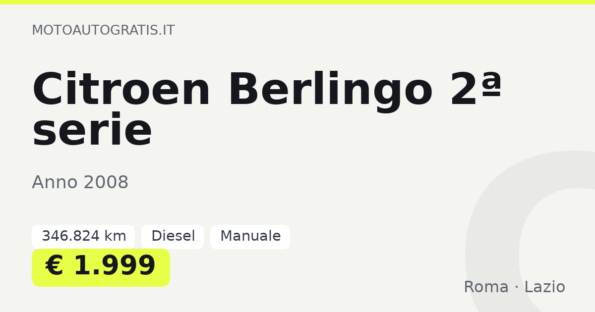 Citroen Berlingo 2ª serie