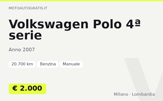 Volkswagen Polo 4ª serie
