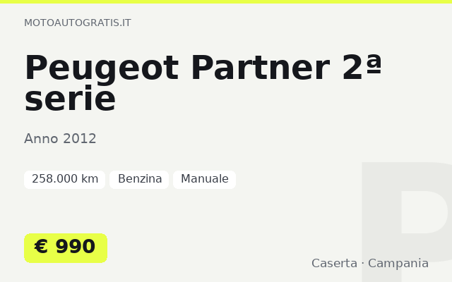 Peugeot Partner 2ª serie