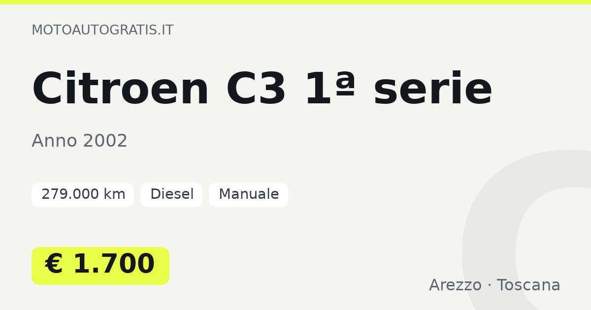Citroen C3 1ª serie