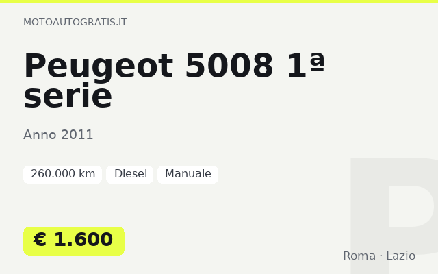 Peugeot 5008 1ª serie