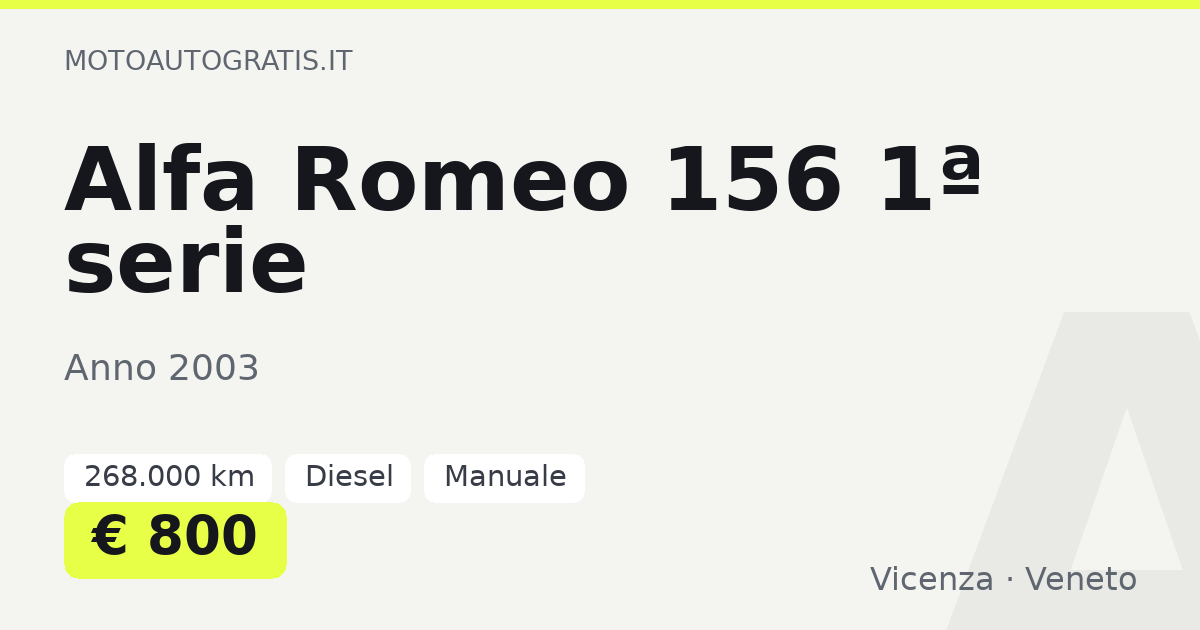 Alfa Romeo 156 1ª serie