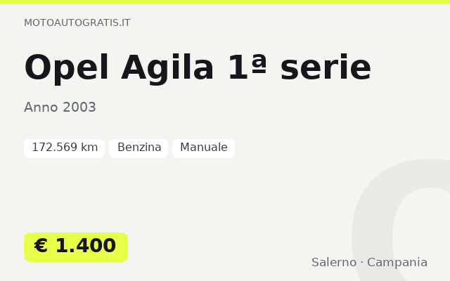 Opel Agila 1ª serie
