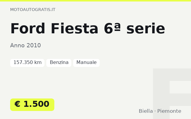 Ford Fiesta 6ª serie