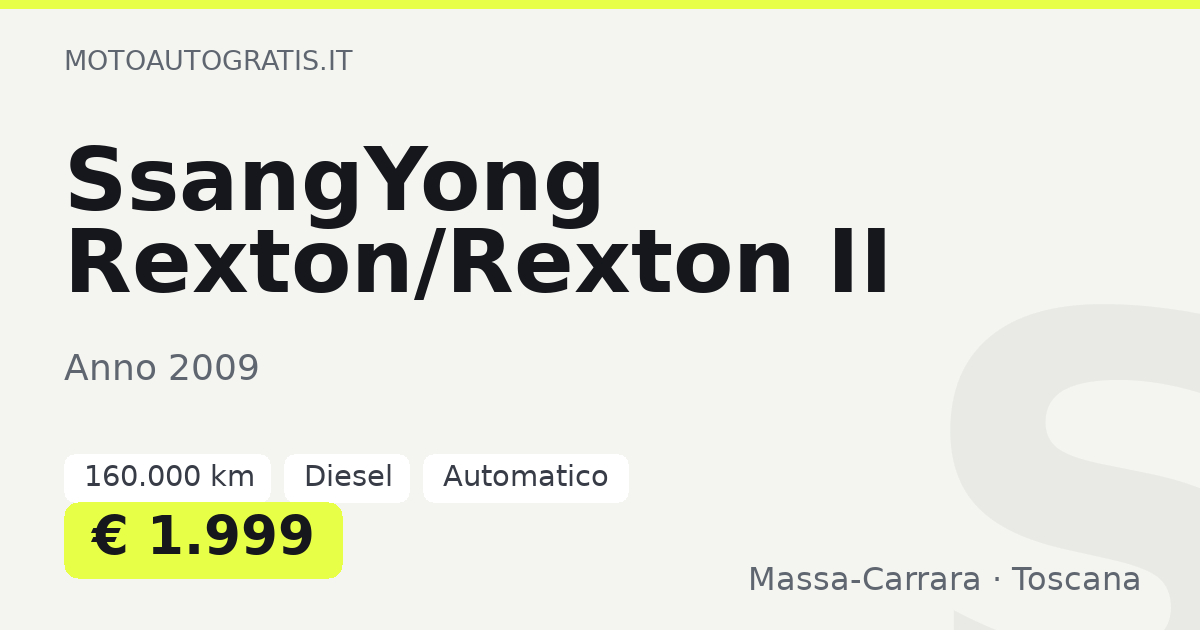 SsangYong Rexton/Rexton II