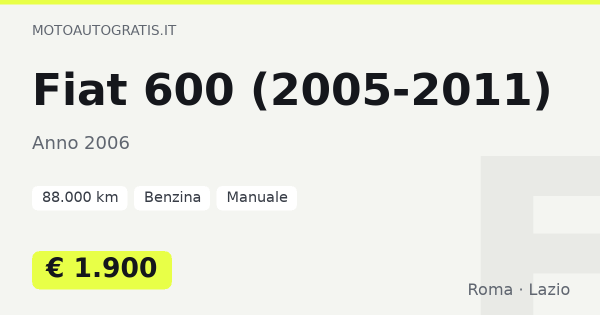 Fiat 600 (2005-2011)