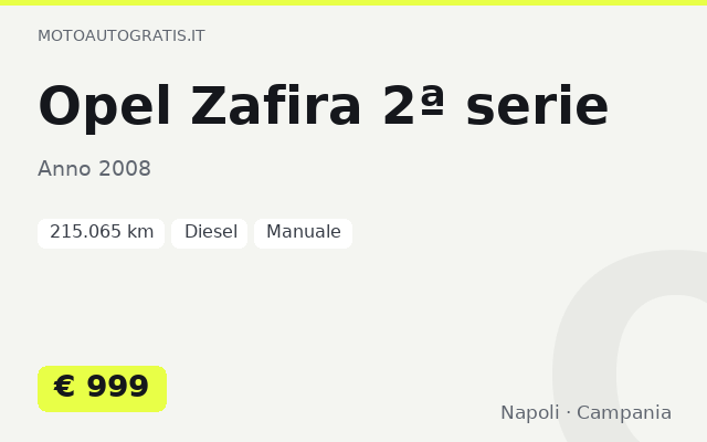 Opel Zafira 2ª serie