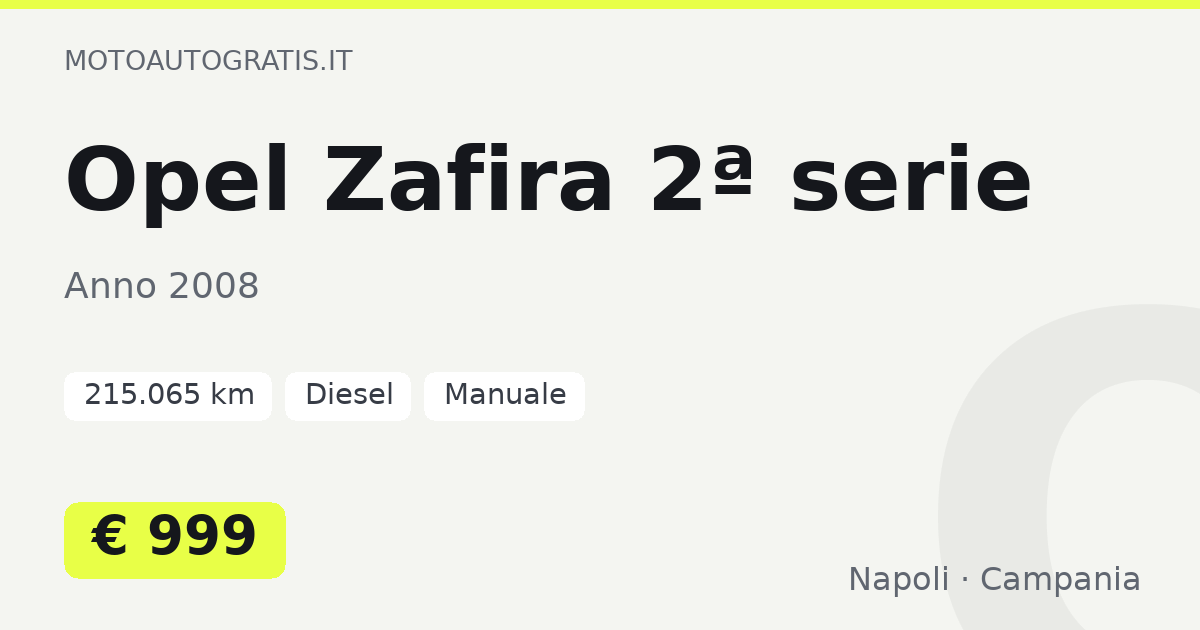 Opel Zafira 2ª serie