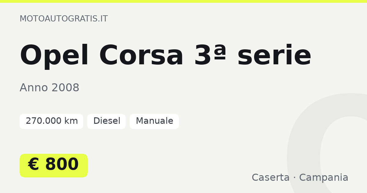 Opel Corsa 3ª serie
