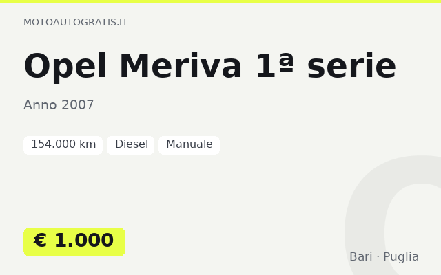 Opel Meriva 1ª serie