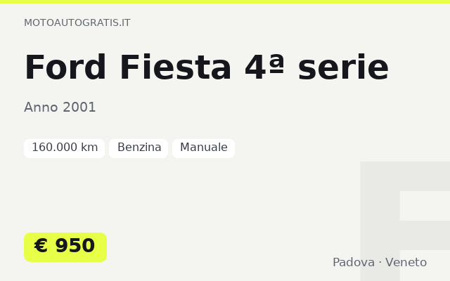 Ford Fiesta 4ª serie