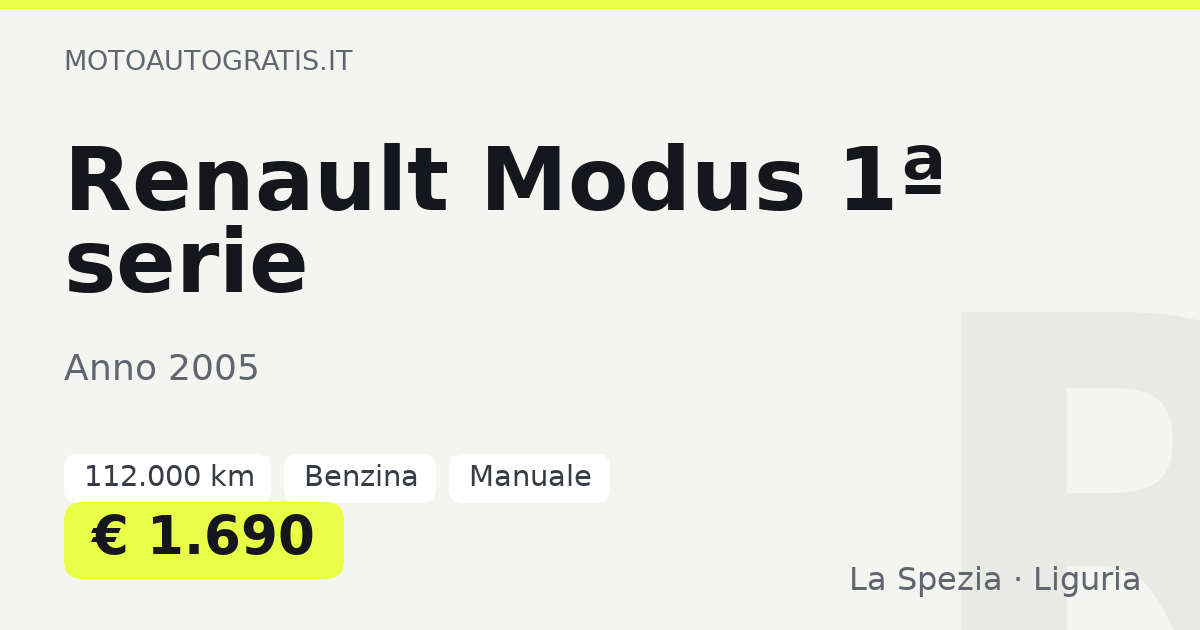 Renault Modus 1ª serie