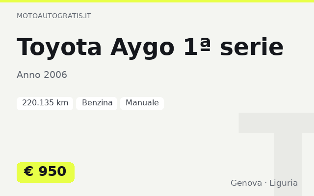 Toyota Aygo 1ª serie