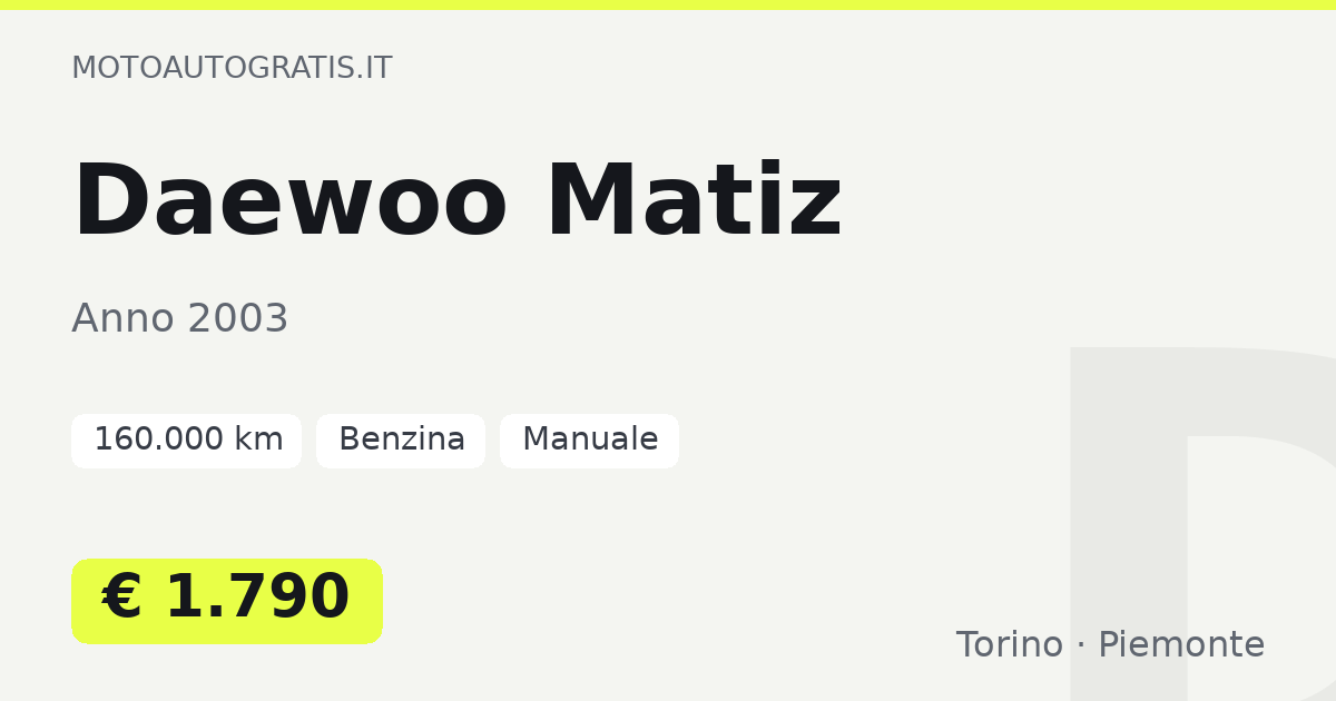 Daewoo Matiz