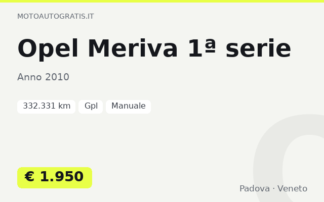 Opel Meriva 1ª serie