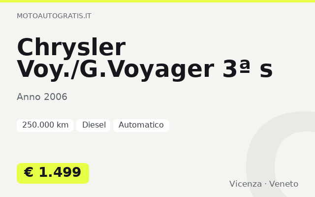 Chrysler Voy./G.Voyager 3ª s