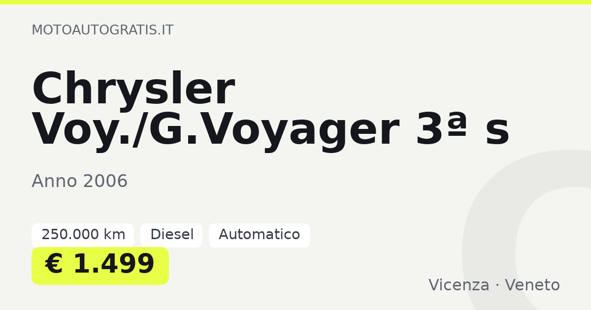 Chrysler Voy./G.Voyager 3ª s