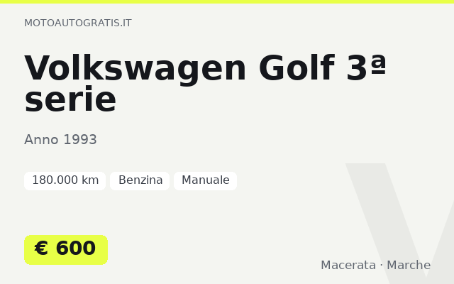 Volkswagen Golf 3ª serie