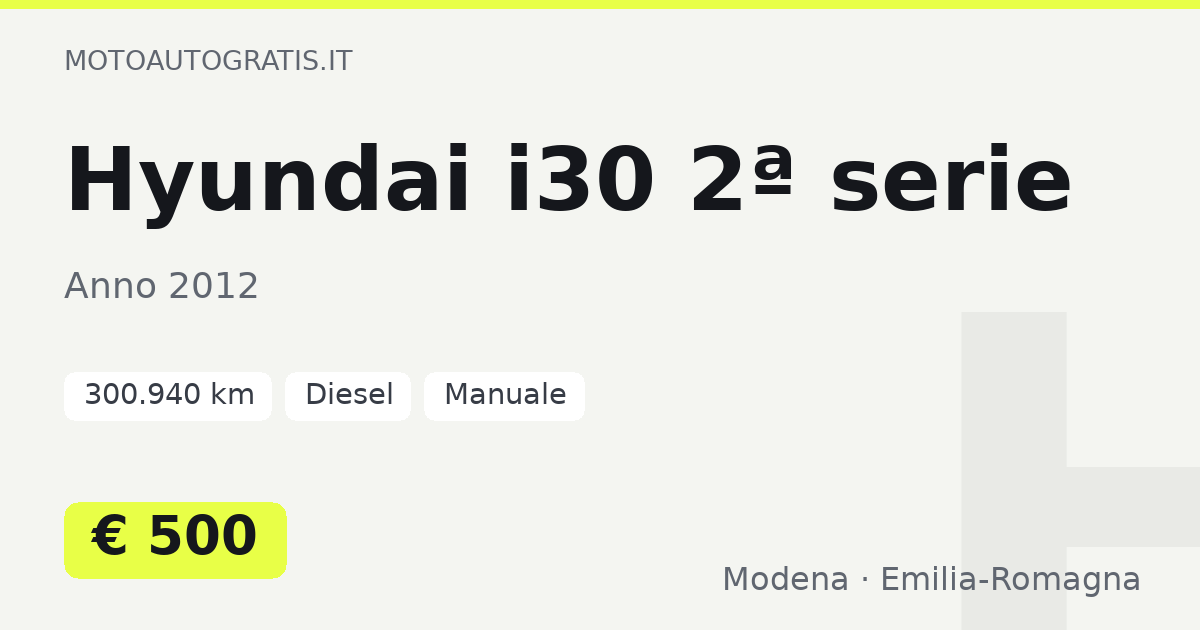 Hyundai i30 2ª serie