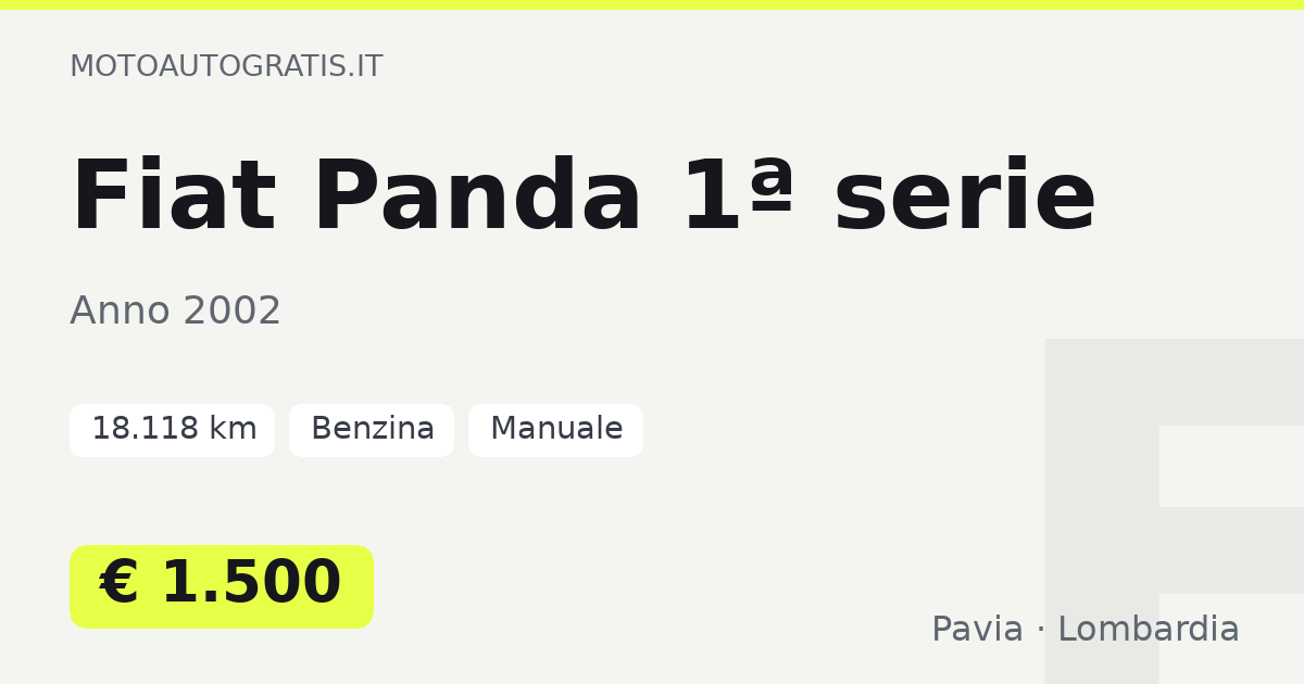 Fiat Panda 1ª serie
