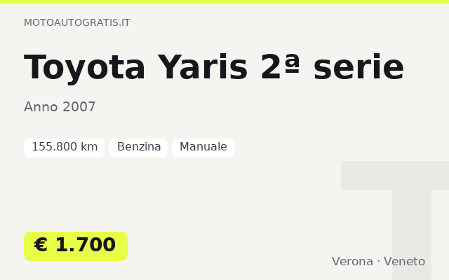 Toyota Yaris 2ª serie