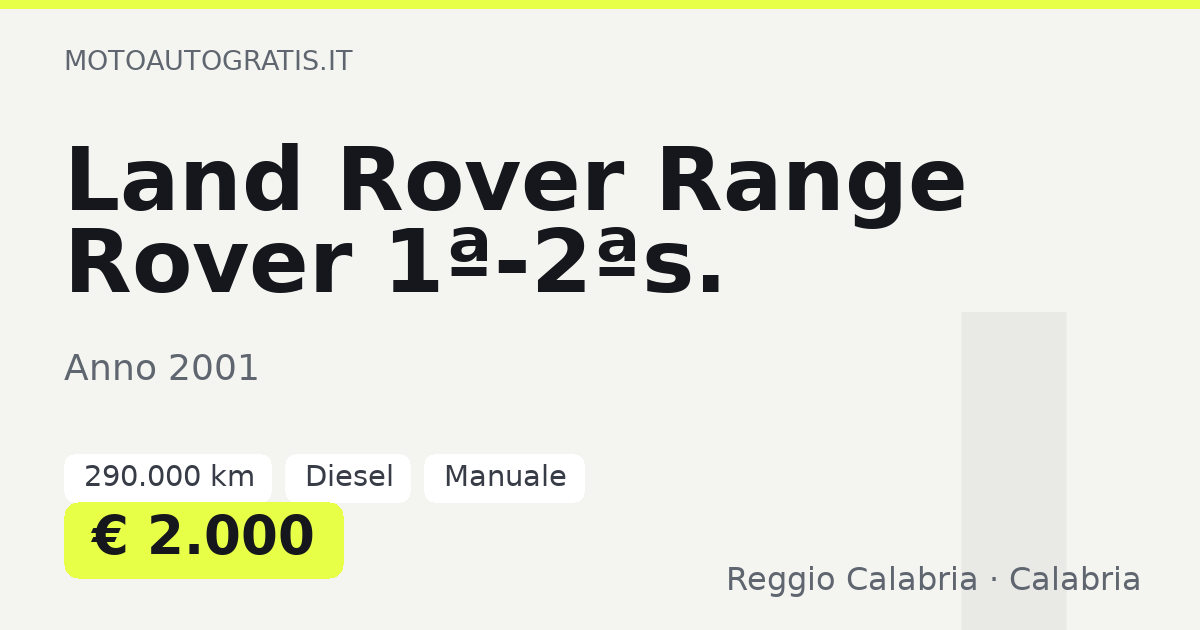 Land Rover Range Rover 1ª-2ªs.
