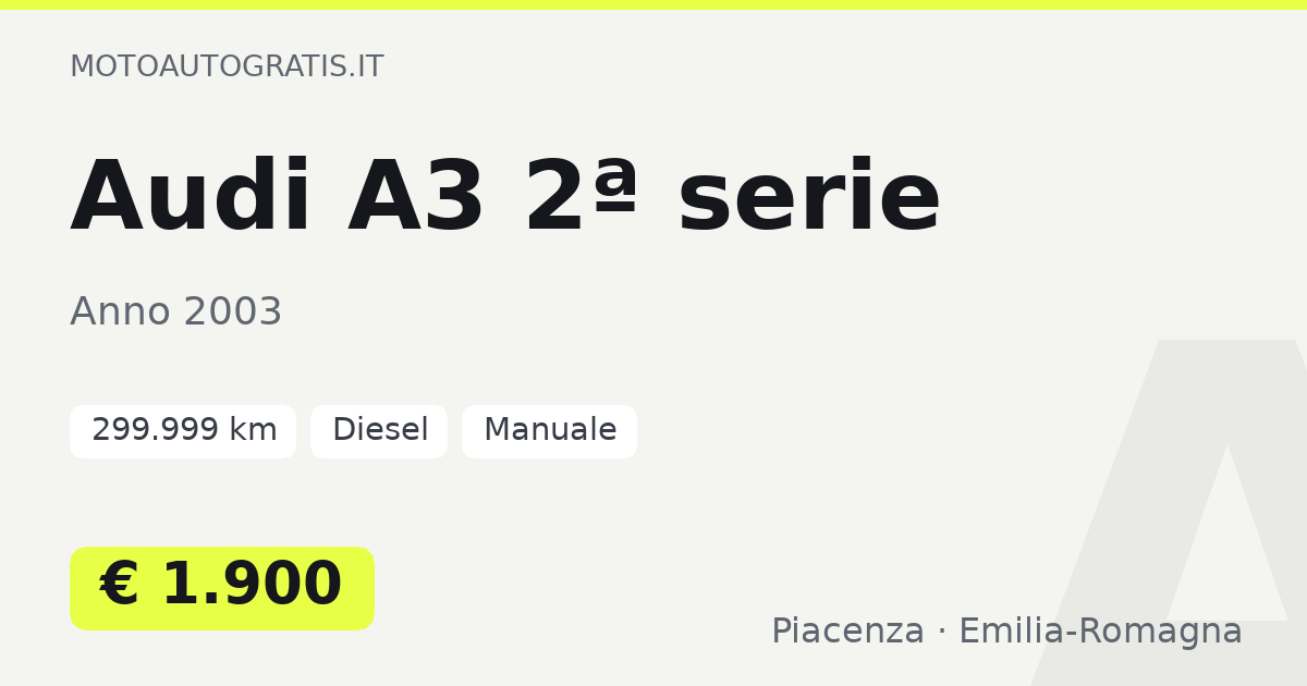 Audi A3 2ª serie