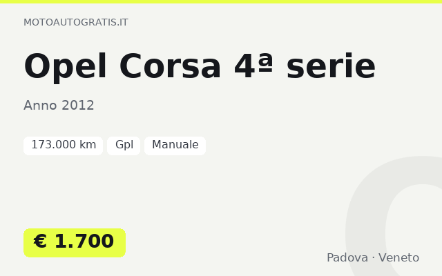 Opel Corsa 4ª serie