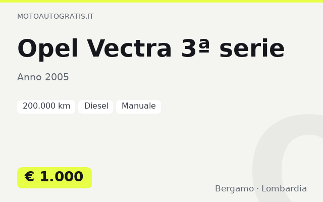 Opel Vectra 3ª serie