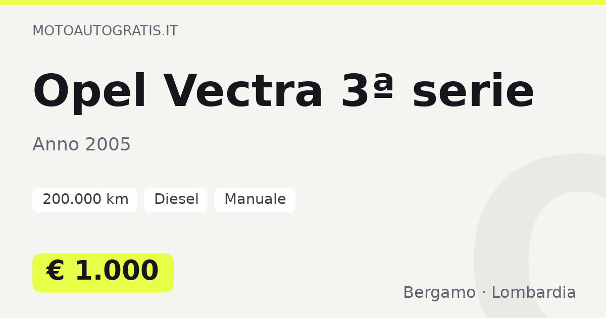 Opel Vectra 3ª serie