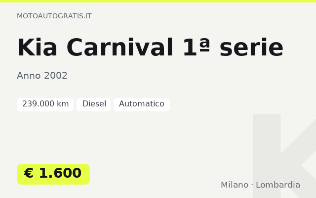 Kia Carnival 1ª serie