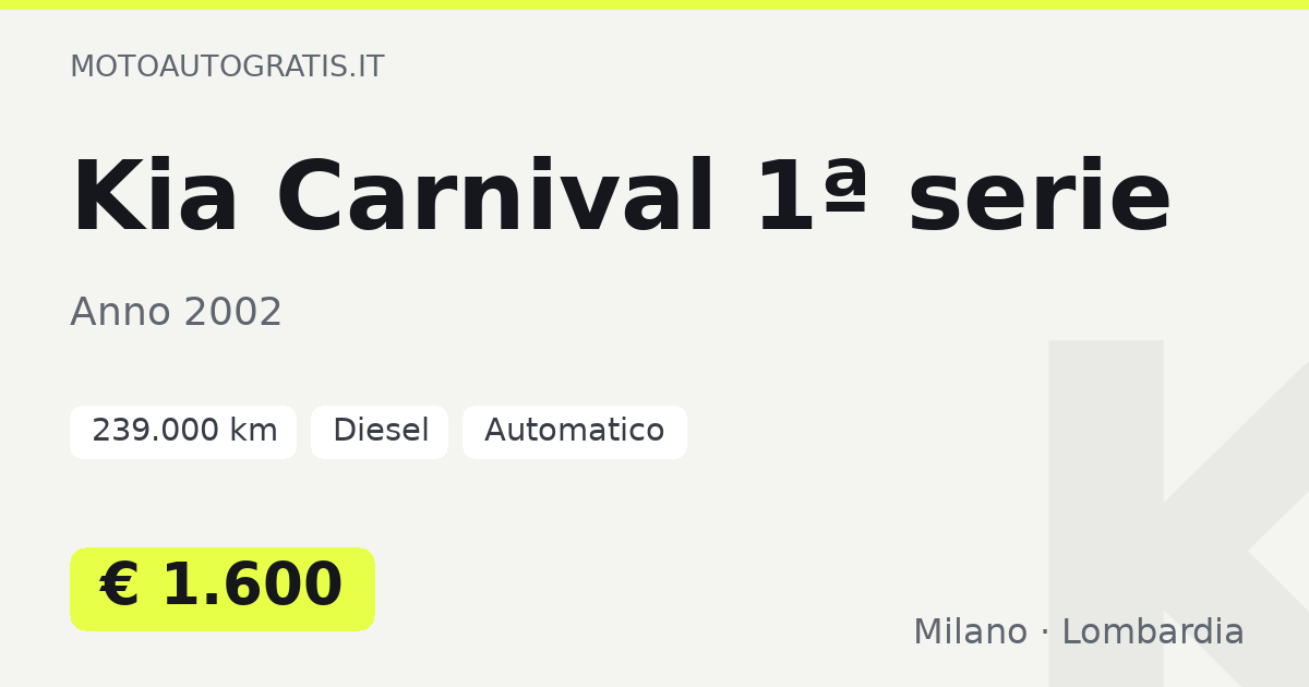 Kia Carnival 1ª serie